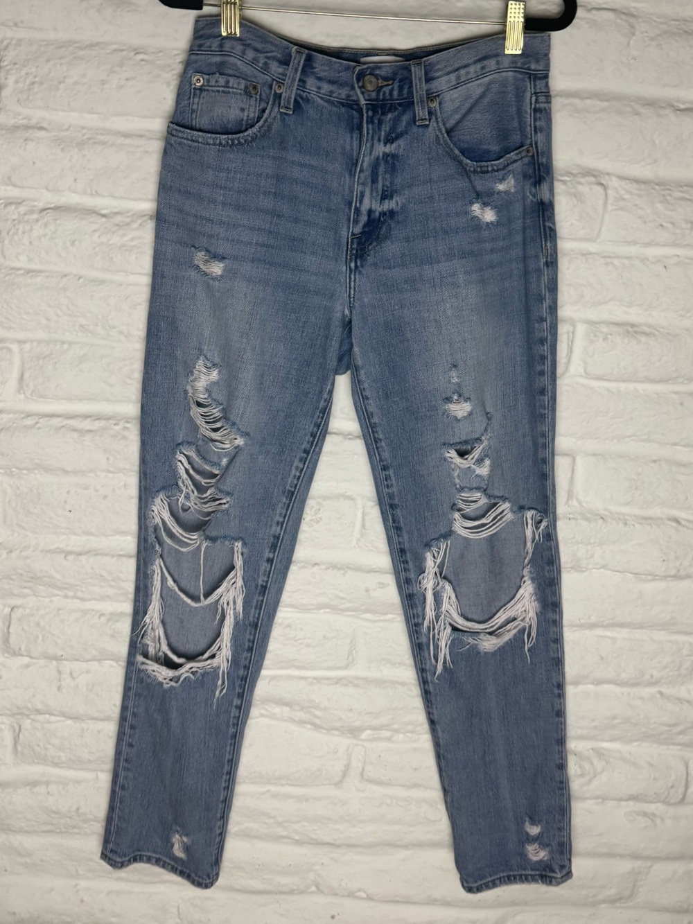 Pistola Distressed Light Wash Boyfriend Jeans